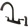 image:imageKingston Brass FB7791NFLSP Nuwave French 8inch Centerset Kitchen Faucet ChromeOil Rubbed Bronze