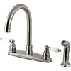 image:imageKingston Brass FB7791PLSP Victorian 8inch Centerset Kitchen Faucet ChromeBrushed Nickel