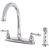 image:imageKingston Brass FB7795ALSP Victorian 8Inch Centerset Kitchen Faucet with Sprayer Oil Rubbed BronzePolished Chrome