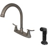 image:imageKingston Brass FB7795JLSP Jamestown 8inch Centerset Kitchen Faucet Oil Rubbed Bronze 1025 x 8 x 1194Black Stainless