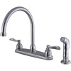 image:imageKingston Brass FB795NFLSP NuWave French 8Inch Centerset Kitchen Faucet with Sprayer Oil Rubbed BronzeBrushed Nickel