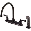 image:imageKingston Brass FB795NFLSP NuWave French 8Inch Centerset Kitchen Faucet with Sprayer Oil Rubbed BronzeOil Rubbed Bronze