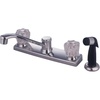 image:imageKingston Brass KB122 Columbia Twin Acrylic Handle Kitchen Faucet with Side Sprayer 758Inch Polished Chrome