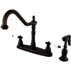 image:imageKingston Brass KB1755PLBS Heritage 8Inch Centerset Kitchen Faucet Oil Rubbed BronzeOil Rubbed Bronze