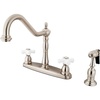 image:imageKingston Brass KB1758PXBS Heritage 8Inch Centerset Kitchen Faucet Brushed NickelBrushed Nickel