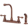 image:imageKingston Brass KB716ACLSP American Classic Centerset Kitchen Faucet with Side Sprayer Antique CopperAntique Copper