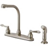 image:imageKingston Brass KB8758NFLSP NuWave French 8 High Arch Kitchen Faucet with Sprayer Brushed NickelBrushed Nickel