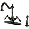 image:imageKingston Brass KS1231TALBS Mono Deck Mount Kitchen Faucet with Brass Sprayer Polished ChromeOil Rubbed Bronze