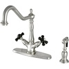 image:imageKingston Brass KS1235PKXBS 8inch Centerset Deck Mount Kitchen Faucet with Brass Sprayer Oil Rubbed BronzeBrushed Nickel