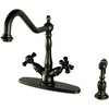 image:imageKingston Brass KS1235PKXBS 8inch Centerset Deck Mount Kitchen Faucet with Brass Sprayer Oil Rubbed BronzeOil Rubbed Bronze