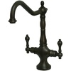 image:imageKingston Brass KS1775ALLS Heritage Single Hole Two Handle Kitchen Faucet Oil Rubbed Bronze  OilRubbed Bronze 13 x 825 x 25Oil Rubbed Bronze