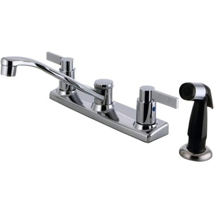 image:imageKingston Brass FB2121NDL 71116Inch in Spout Reach NuvoFusion 8Inch Centerset Kitchen Faucet Polished ChromeFB2122NDL