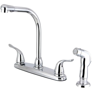 image:imageKingston Brass FB2751YLSP Yosemite 8Inch Centerset Kitchen Faucet with Sprayer Polished ChromePolished Chrome