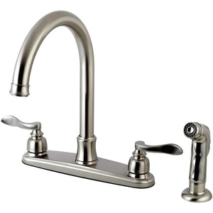 image:imageKingston Brass FB7791NFLSP Nuwave French 8inch Centerset Kitchen Faucet ChromeBrushed Nickel