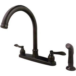 image:imageKingston Brass FB7791NFLSP Nuwave French 8inch Centerset Kitchen Faucet ChromeOil Rubbed Bronze