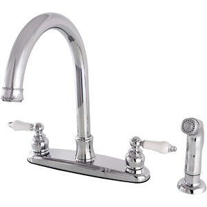 image:imageKingston Brass FB7791PLSP Victorian 8inch Centerset Kitchen Faucet ChromePolished Chrome