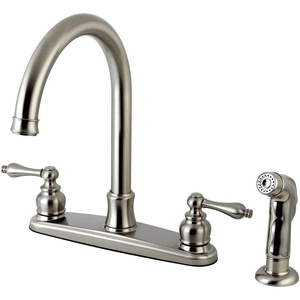 image:imageKingston Brass FB7795ALSP Victorian 8Inch Centerset Kitchen Faucet with Sprayer Oil Rubbed BronzeBrushed Nickel