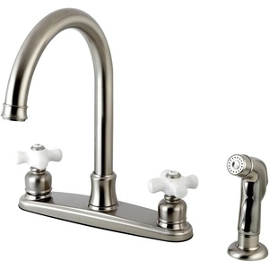 image:imageKingston Brass FB7795PXSP Victorian 8inch Centerset Kitchen Faucet Oil Rubbed Bronze 10 x 8 x 1213Brushed Nickel