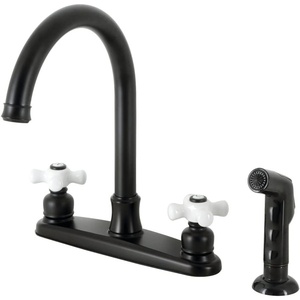 image:imageKingston Brass FB7795PXSP Victorian 8inch Centerset Kitchen Faucet Oil Rubbed Bronze 10 x 8 x 1213Matte Black