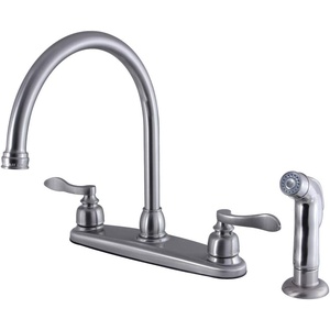 image:imageKingston Brass FB795NFLSP NuWave French 8Inch Centerset Kitchen Faucet with Sprayer Oil Rubbed BronzeBrushed Nickel