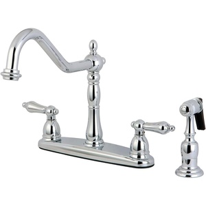 image:imageKingston Brass KB1751ALBS Heritage 8Inch Centerset Kitchen Faucet Polished ChromePolished Chrome