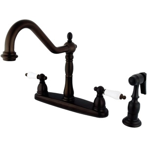 image:imageKingston Brass KB1755PLBS Heritage 8Inch Centerset Kitchen Faucet Oil Rubbed BronzeOil Rubbed Bronze