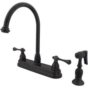 image:imageKingston Brass KB3755BLBS Vintage set Kitchen Faucet with Brass Sprayer 812Inch Oil Rubbed BronzeOil Rubbed Bronze