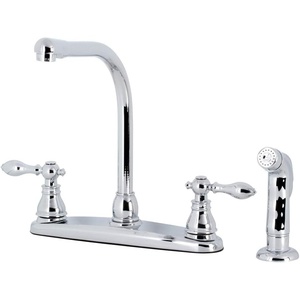 image:imageKingston Brass KB716ACLSP American Classic Centerset Kitchen Faucet with Side Sprayer Antique CopperPolished Chrome