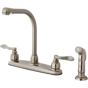 image:imageKingston Brass KB8758NFLSP NuWave French 8 High Arch Kitchen Faucet with Sprayer Brushed NickelBrushed Nickel