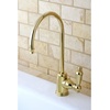 image:imageKingston Brass Gourmetier KS7192AL Restoration Single Handle Water Filtration Faucet Polished Brass 6Inch spout reachPolished Brass