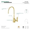 image:imageKingston Brass Gourmetier KS7192AL Restoration Single Handle Water Filtration Faucet Polished Brass 6Inch spout reachPolished Brass