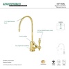 image:imageKingston Brass Gourmetier KS7192NL Naples Single Handle Water Filtration Faucet Polished BrassPolished Brass