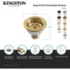 image:imageKingston Brass K112MB Tacoma Kitchen Sink Basket Strainer Matte Black 444 x 444 x 381