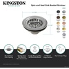 image:imageKingston Brass K212 Tacoma Kitchen Sink Basket Strainer Stainless Steel 444 x 444 x 231