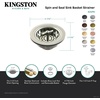 image:imageKingston Brass K212AB Tacoma Spin and Seal Sink Basket Strainer Antique Brass