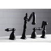 image:imageKingston Brass KB1790ALBS 8Inch Widespread Kitchen Faucet with Brass Sprayer Matte BlackMatte Black