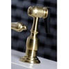 image:imageKingston Brass KB1790ALBS 8Inch Widespread Kitchen Faucet with Brass Sprayer Matte BlackNickel