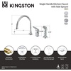 image:imageKingston Brass KB818 SingleHandle Widespread Kitchen Faucet Brushed NickelBrushed Nickel