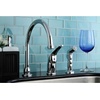 image:imageKingston Brass KB821 Chatham Single Lever Handle Kitchen Faucet with Sprayer without Soap Dispenser 9Inch Polished ChromePolished Chrome
