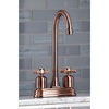 image:imageKingston Brass KB849ZXAC Millennium TwoHandle 2Hole Deck Mount Bar Faucet in Antique CopperAntique Copper