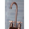 image:imageKingston Brass KB849ZXAC Millennium TwoHandle 2Hole Deck Mount Bar Faucet in Antique CopperAntique Copper