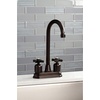 image:imageKingston Brass KB849ZXAC Millennium TwoHandle 2Hole Deck Mount Bar Faucet in Antique CopperOil Rubbed Bronze