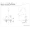 image:imageKingston Brass KB849ZXAC Millennium TwoHandle 2Hole Deck Mount Bar Faucet in Antique CopperPolished Chrome