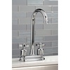 image:imageKingston Brass KB849ZXAC Millennium TwoHandle 2Hole Deck Mount Bar Faucet in Antique CopperPolished Chrome