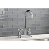 image:imageKingston Brass KB849ZXAC Millennium TwoHandle 2Hole Deck Mount Bar Faucet in Antique CopperPolished Chrome