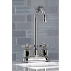 image:imageKingston Brass KB849ZXAC Millennium TwoHandle 2Hole Deck Mount Bar Faucet in Antique CopperPolished Nickel