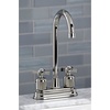 image:imageKingston Brass KB849ZXAC Millennium TwoHandle 2Hole Deck Mount Bar Faucet in Antique CopperPolished Nickel
