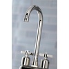 image:imageKingston Brass KB849ZXAC Millennium TwoHandle 2Hole Deck Mount Bar Faucet in Antique CopperPolished Nickel