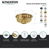 image:imageKingston Brass KBP2003 Made to Match Kitchen Sink Basket Strainer Antique Brass