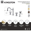image:imageKingston Brass KS1791AXBS Widespread Kitchen Faucet Polished ChromeBrushed Nickel